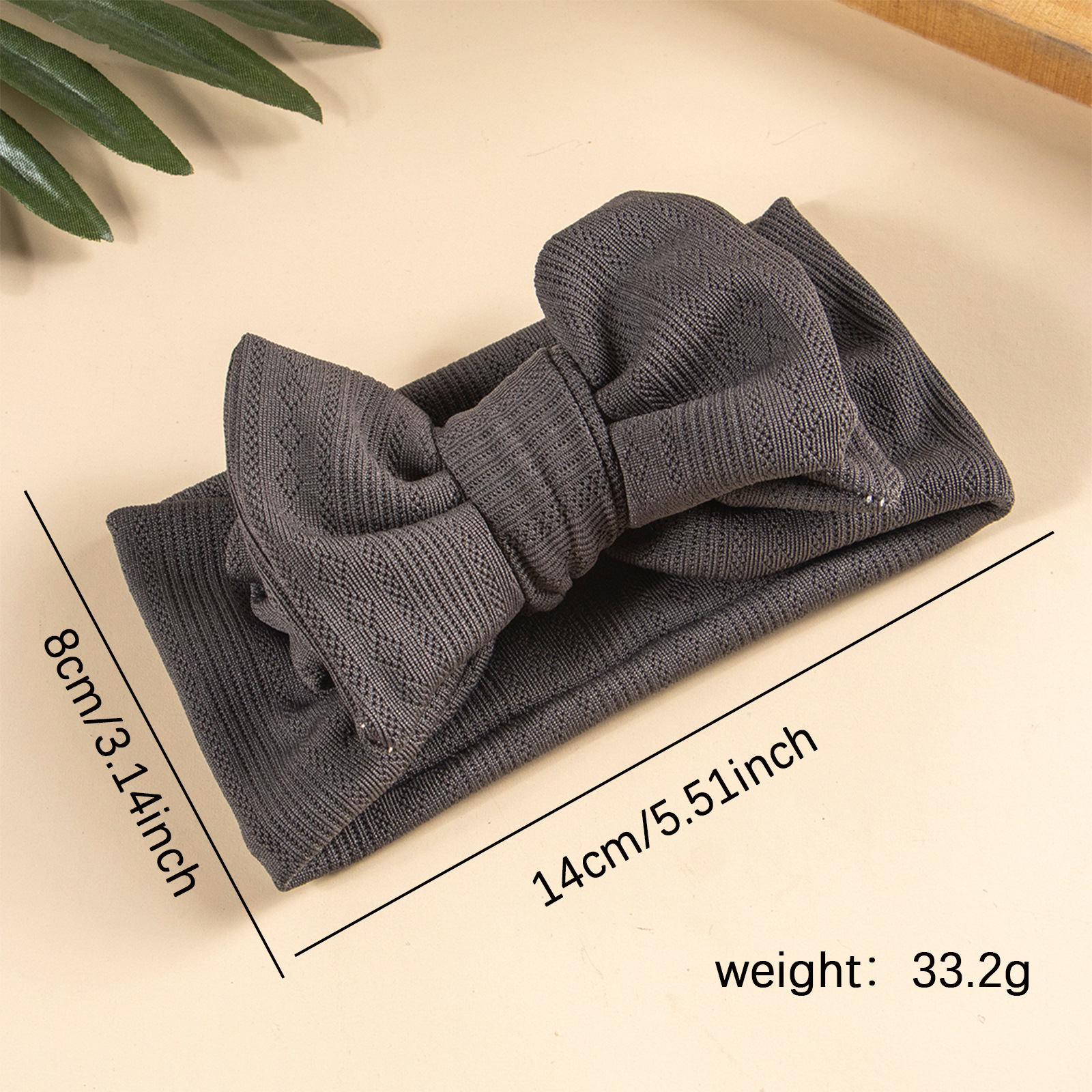 INS Multicolor DIY Double Layer Big Bow Headband High Elastic Wide Edge Baby Hair Accessories Children's Knitted Cotton Headband Detail Pic 1 21