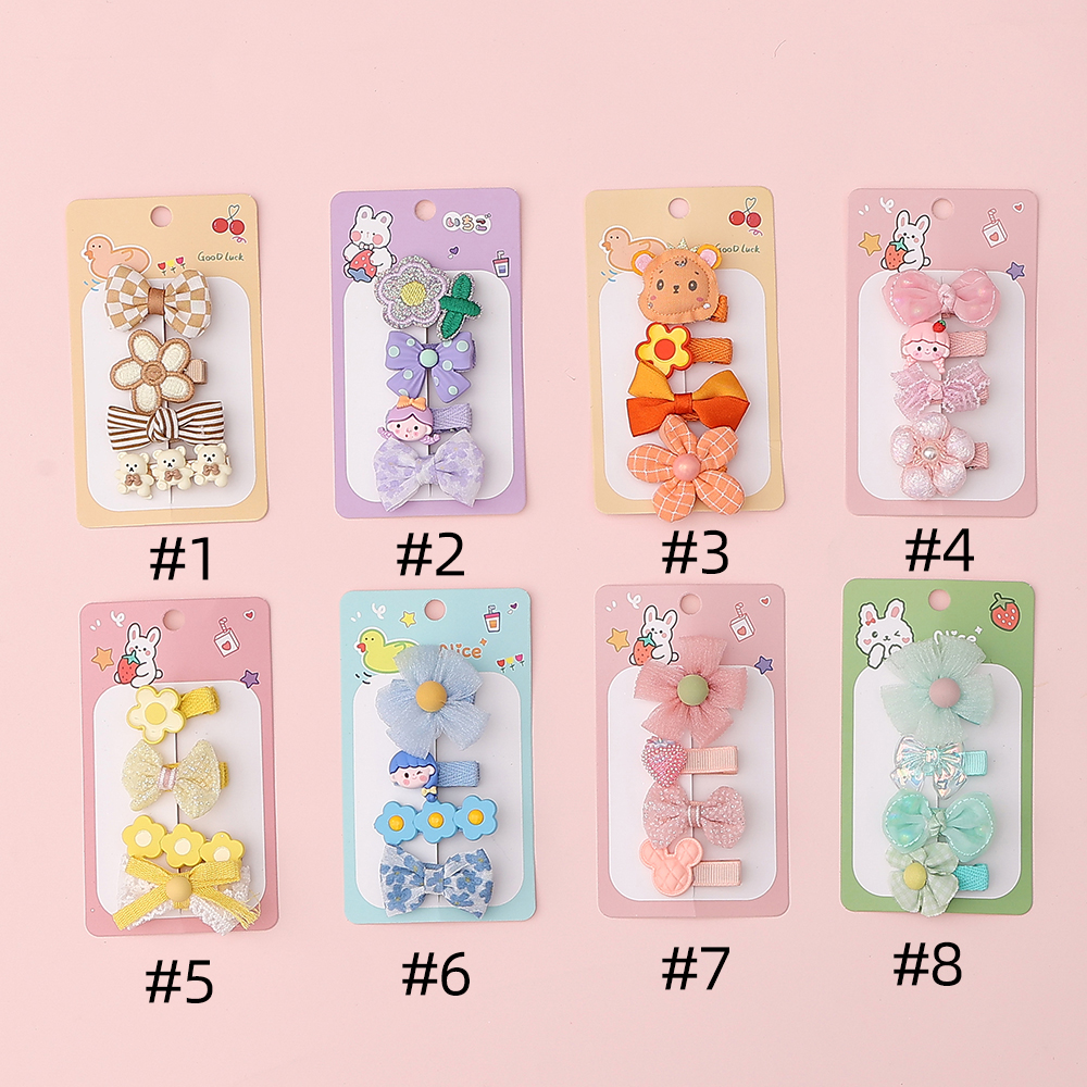 Wholesale Custom Hair Accessories Children Hair Clip Set Flower BowPrincess Cartoon Clip Girl Baby Hairpin Detail Pic 10 162
