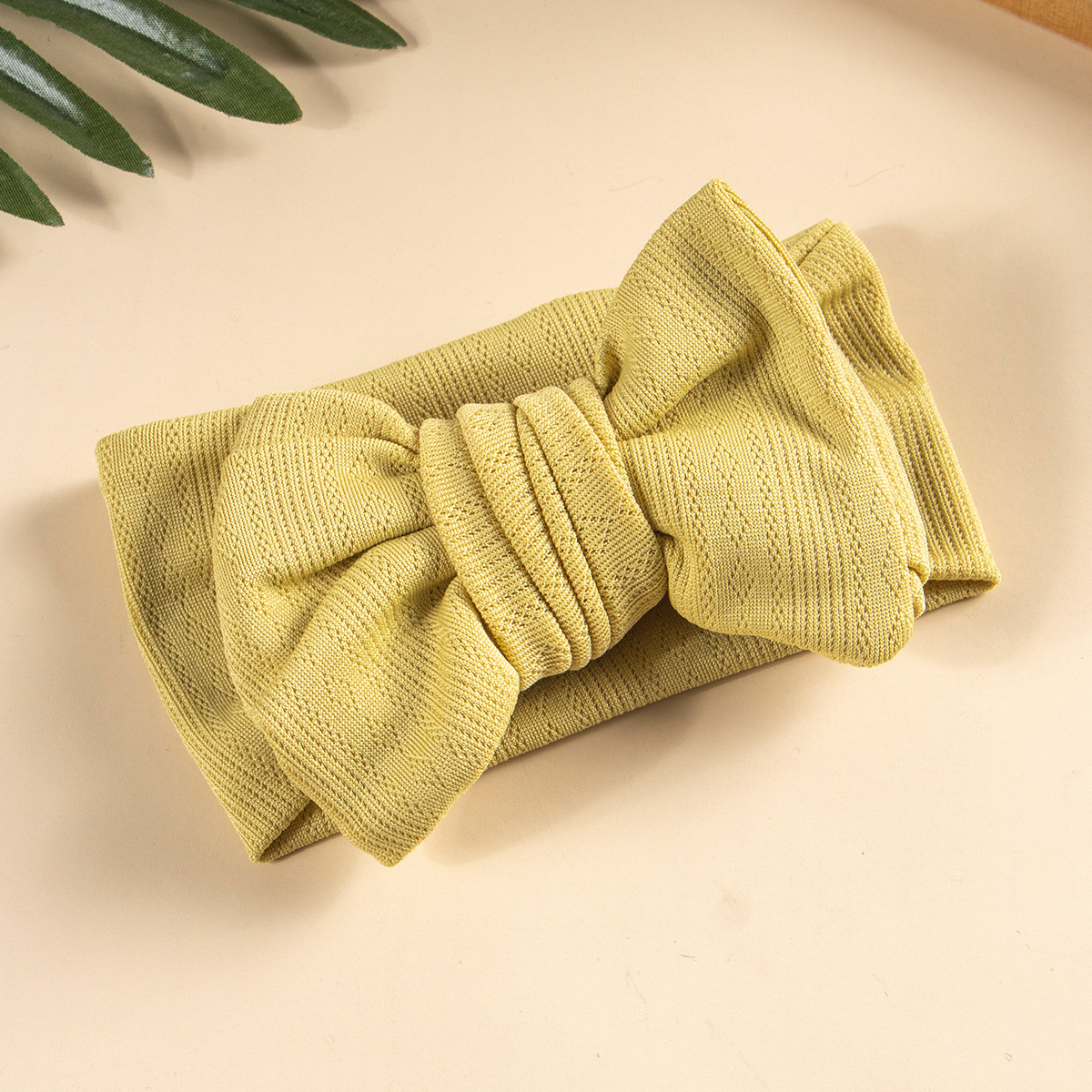 INS Multicolor DIY Double Layer Big Bow Headband High Elastic Wide Edge Baby Hair Accessories Children's Knitted Cotton Headband Detail Pic 11 19