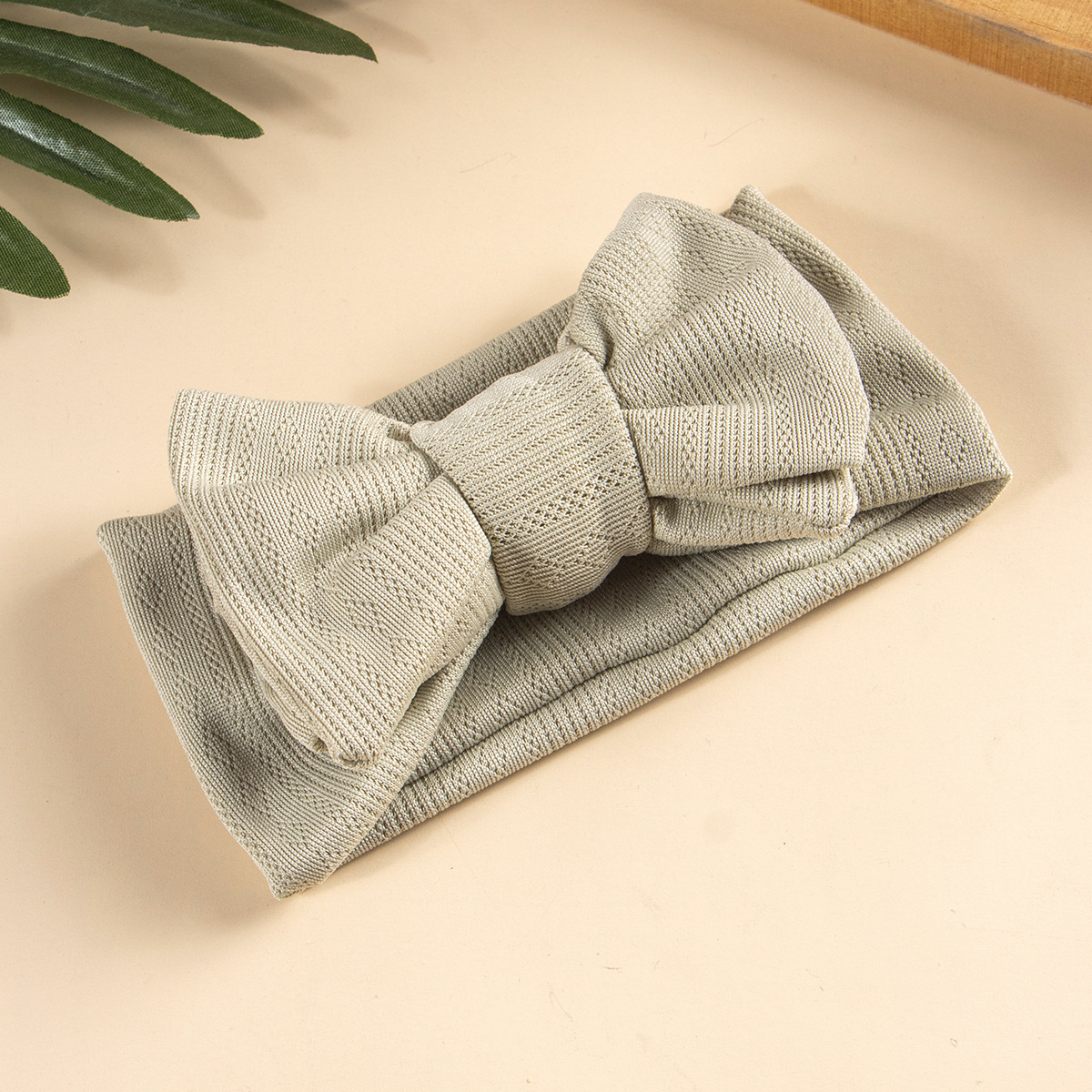 INS Multicolor DIY Double Layer Big Bow Headband High Elastic Wide Edge Baby Hair Accessories Children's Knitted Cotton Headband Detail Pic 13 20