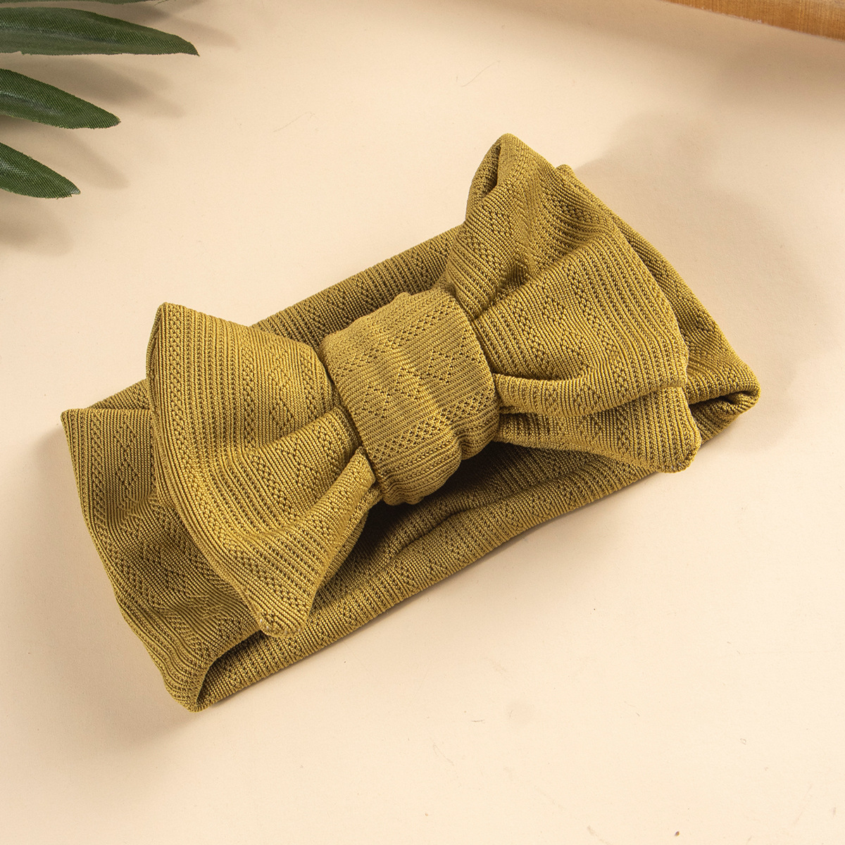 INS Multicolor DIY Double Layer Big Bow Headband High Elastic Wide Edge Baby Hair Accessories Children's Knitted Cotton Headband Detail Pic 14 20