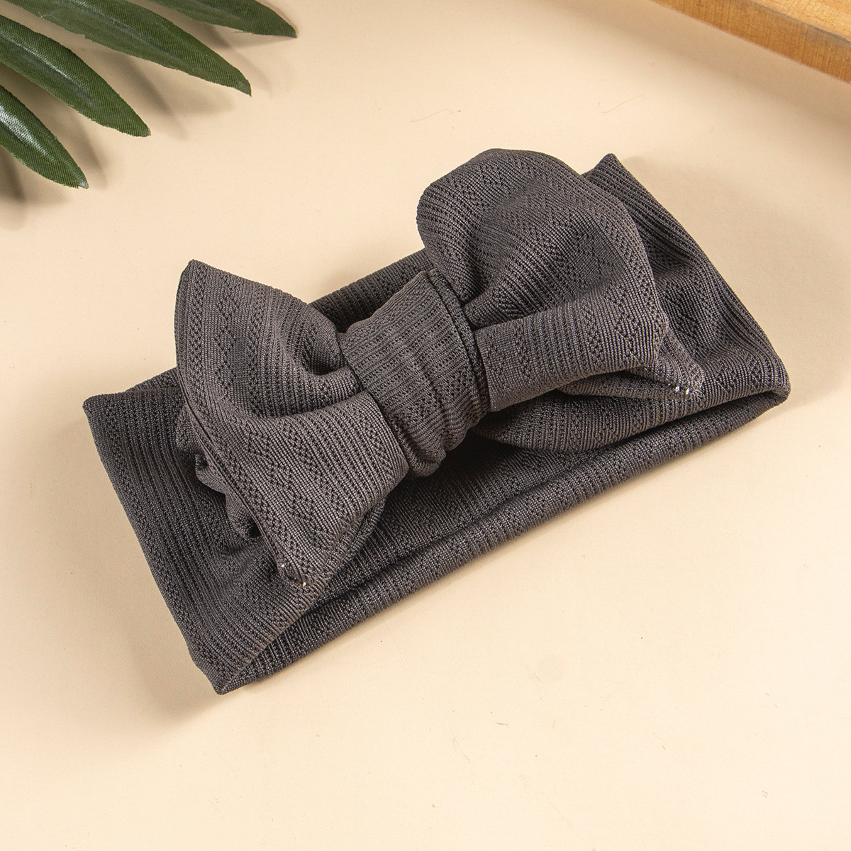 INS Multicolor DIY Double Layer Big Bow Headband High Elastic Wide Edge Baby Hair Accessories Children's Knitted Cotton Headband Detail Pic 16 19
