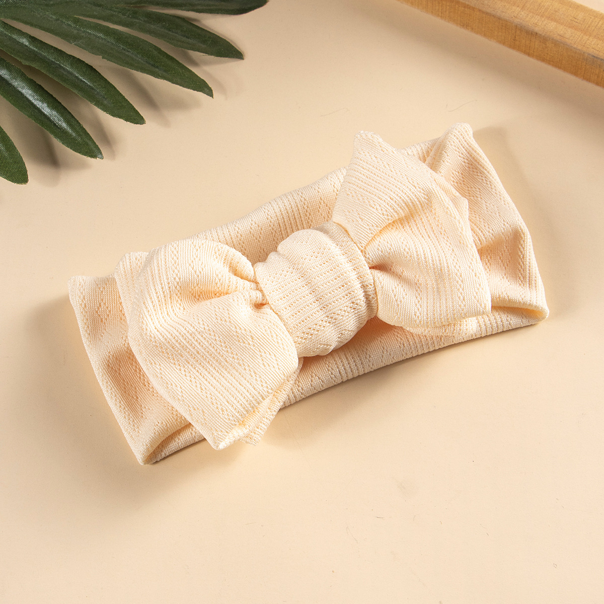 INS Multicolor DIY Double Layer Big Bow Headband High Elastic Wide Edge Baby Hair Accessories Children's Knitted Cotton Headband Detail Pic 20 19