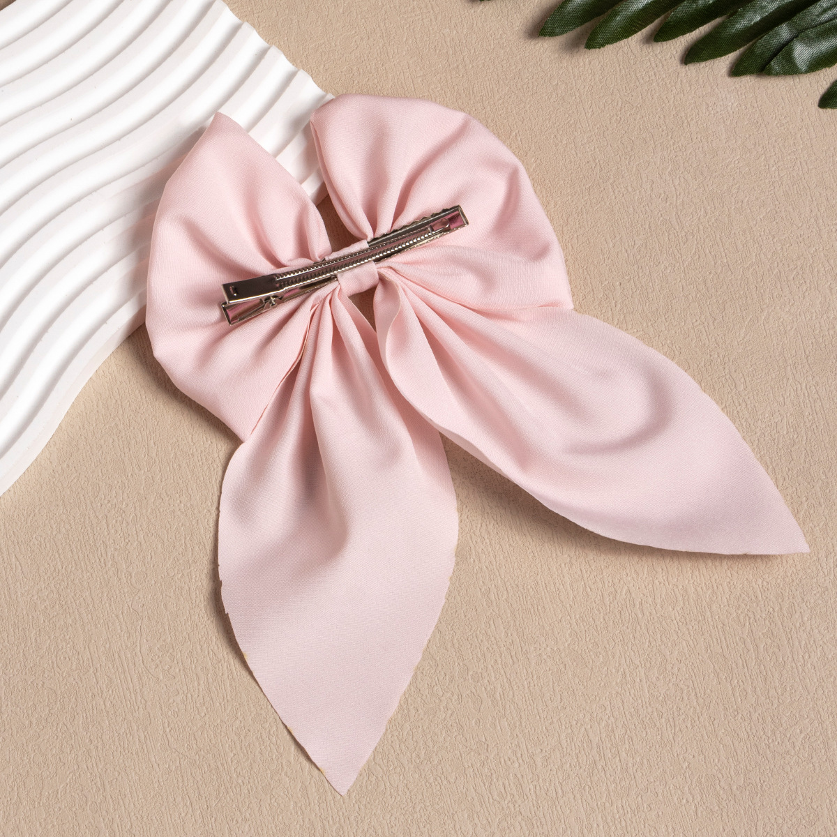 For Amazon Hot Handmade Solid Color Bow Hairpin Simple Children's Party Hair Accessories for Girls Detail Pic 3 226