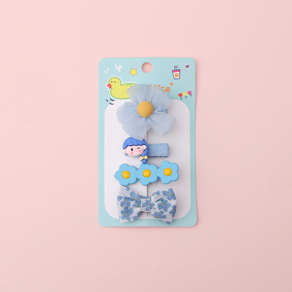 Wholesale Custom Hair Accessories Children Hair Clip Set Flower BowPrincess Cartoon Clip Girl Baby Hairpin Detail Pic 3 301