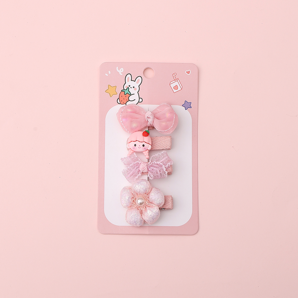 Wholesale Custom Hair Accessories Children Hair Clip Set Flower BowPrincess Cartoon Clip Girl Baby Hairpin Detail Pic 4 293