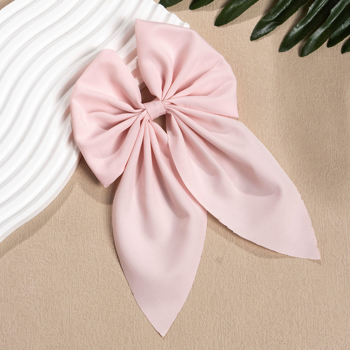 For Amazon Hot Handmade Solid Color Bow Hairpin Simple Children's Party Hair Accessories for Girls Detail Pic 5 105