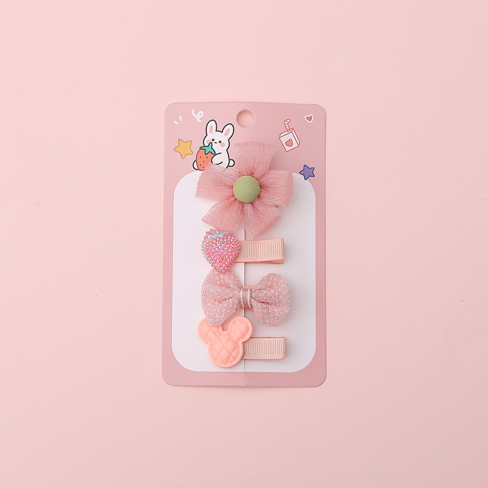 Wholesale Custom Hair Accessories Children Hair Clip Set Flower BowPrincess Cartoon Clip Girl Baby Hairpin Detail Pic 6 285