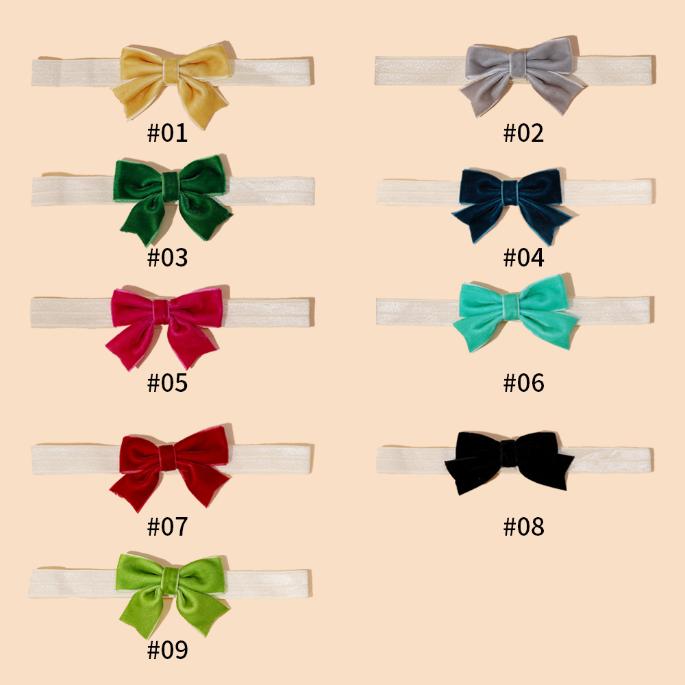 Baby Bow Cut-Out Headband Baby Check Thin Headband Stretch Candy Children'S Hair Accessory Detail Pic 6 62