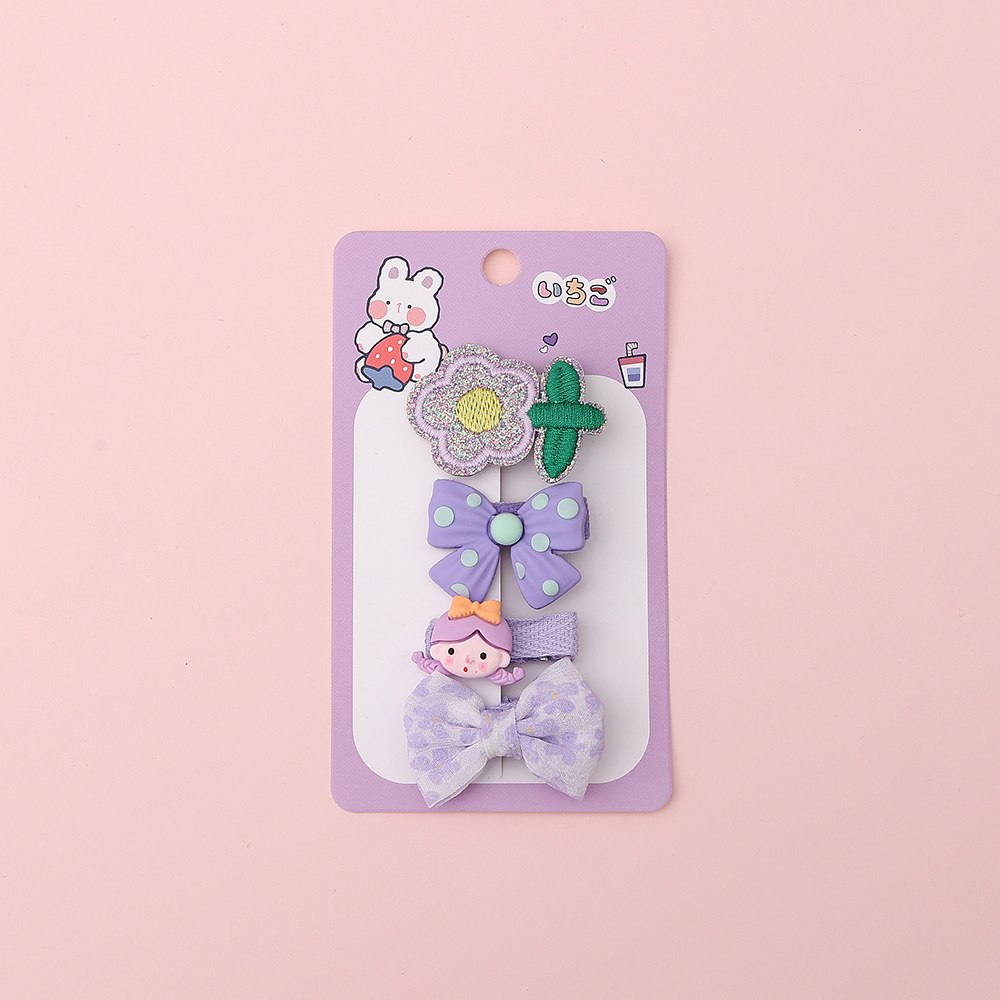 Wholesale Custom Hair Accessories Children Hair Clip Set Flower BowPrincess Cartoon Clip Girl Baby Hairpin Detail Pic 7 170