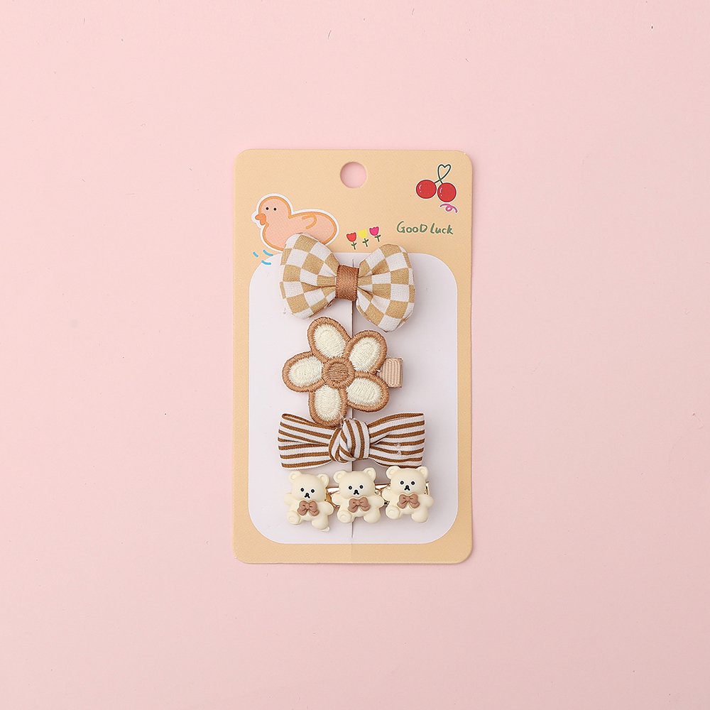 Wholesale Custom Hair Accessories Children Hair Clip Set Flower BowPrincess Cartoon Clip Girl Baby Hairpin Detail Pic 8 163