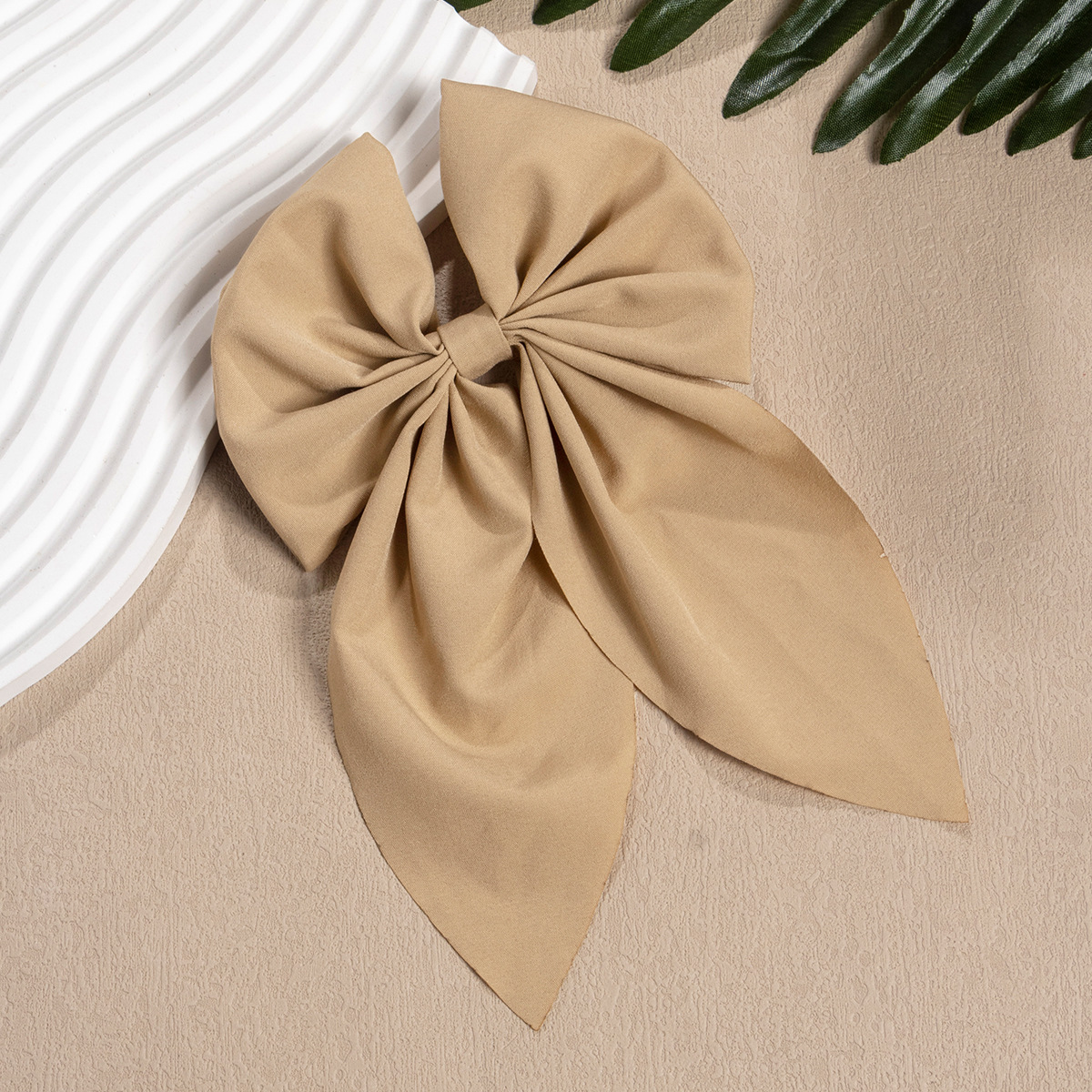 For Amazon Hot Handmade Solid Color Bow Hairpin Simple Children's Party Hair Accessories for Girls Detail Pic 8 92